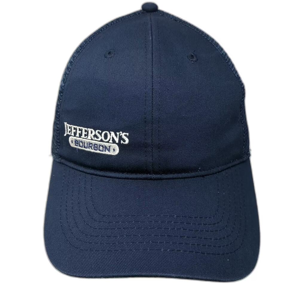 OTC Jefferson's Bourbon Trucker Hat Blue White Snapback OS Mesh Embroidered Logo